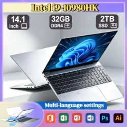 Intel Core i9 10980HK 14.1 Inch Pro Laptop 8C 16T 2.4GHz Base 5.3GHz Boost 16MB 45W 32GB RAM 2TB M.2 SSD Gaming Office
