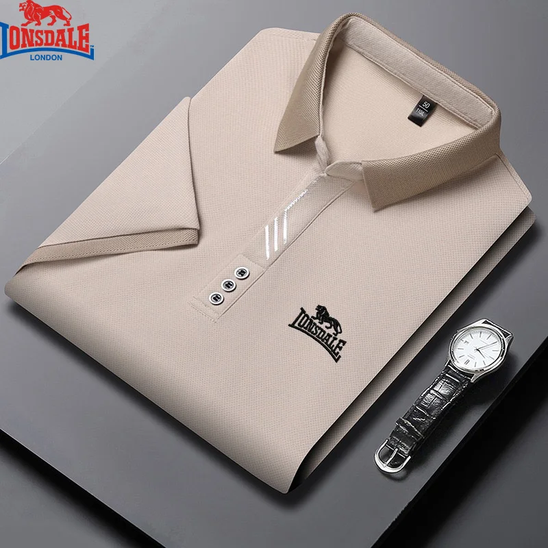 2025 Men's New Summer Embroidery Business Casual Short Sleeved POLO Shirt Fashion Ice Silk Is Cool Breathable Top Polo Shirt - Image 2