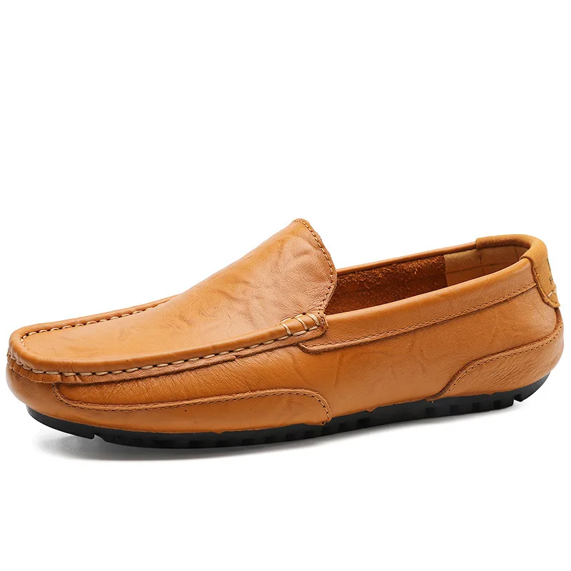 Shoes Leather Men Luxury Trendy Casual Slip on Formal Loafers Men Moccasins Italian Black Male Driving Shoes Sneakers Plus Size - Image 5