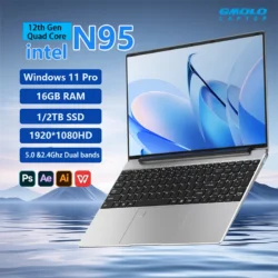 GMOLO 15.6-Inch Laptop – N95, 16GB RAM, 1TB SSD