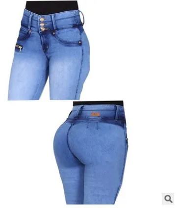 Close-fitting Jeans Women's New Autumn High-waisted Grind White Pleated Button Zipper Pencil Pants Small Foot Pants Jeans Y2k - Image 4