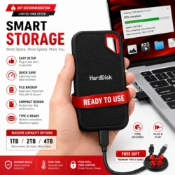 Portable External SSD – USB-C Storage for Laptop, Mac & Phone